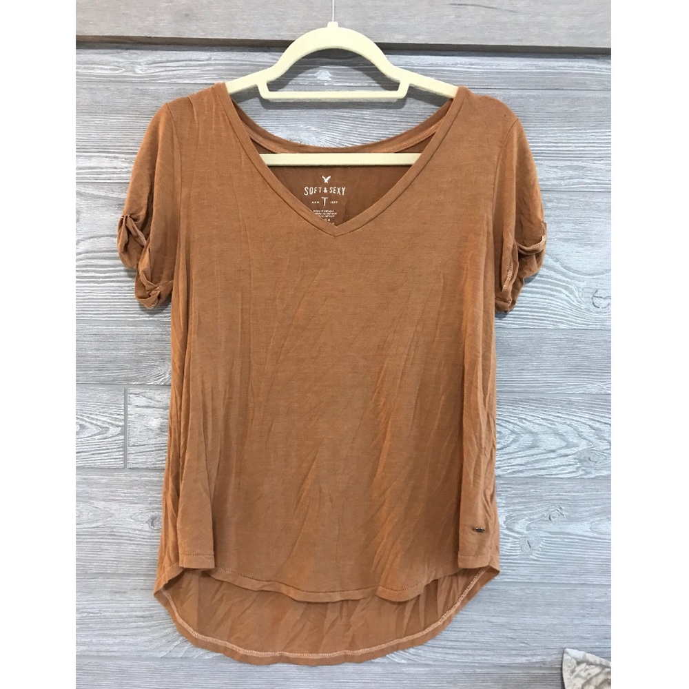 burnt orange short sleeve